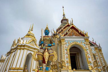 Wat Klang Bang Kaeo, Tambon Nakhon Chaisi köyünde, Tayland 'ın Nakhon Pathom kenti yakınlarında. Tayland, Nakhon Pathom, 11 Kasım 2023