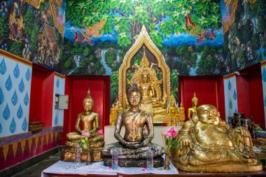 Tayland, Nakhon Pathom - 10 Kasım 2023: Çin tapınağında Wat Wang Taku şehrinde Nakhom Pathom Tayland Nakhon Pathom 'da.  