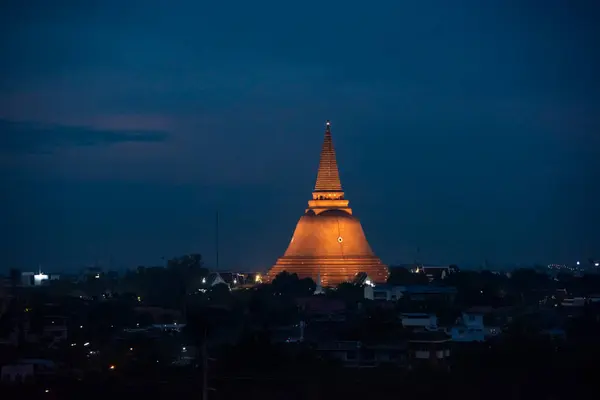 Phra Pathom Chedi Centrum Miasta Nakhon Pathom Prowincji Nakhon Pathom — Zdjęcie stockowe