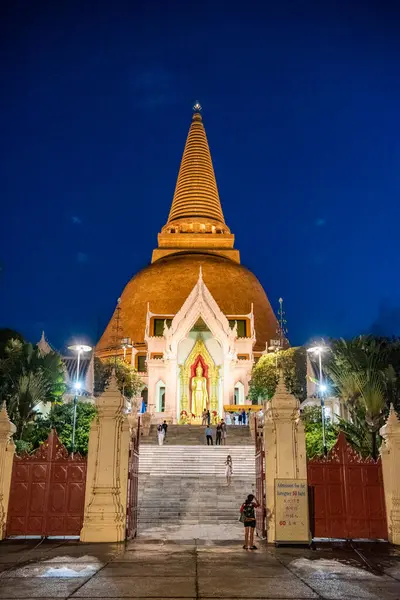 Thailandia Nakhon Pathom Novembre 2023 Strada Nel Centro Della Città — Foto Stock