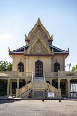 Tayland 'da Wat Phra Pathom Chedi Kraliyet Sarayı ve Nakhon Pathom Krematoryumu. Tayland, Nakhon Pathom, 13 Kasım 2023