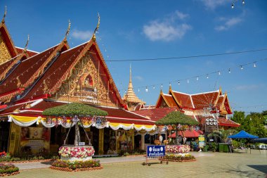 Wat Phai Lom, Tayland 'ın Nakhon Pathom şehrinde. Tayland, Nakhon Pathom, 13 Kasım 2023