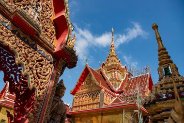 Wat Phai Lom, Tayland 'ın Nakhon Pathom şehrinde. Tayland, Nakhon Pathom, 13 Kasım 2023