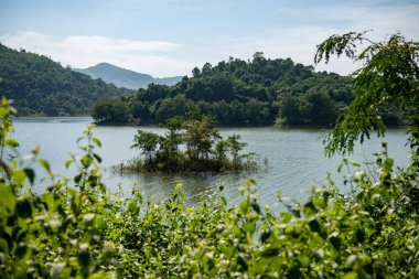 Landscape and Nature at the Lake Kaeng Krachan Dam in the Kaeng Krachan National Park in the Province of Phetchaburi in Thailand at November 19, 2024. clipart