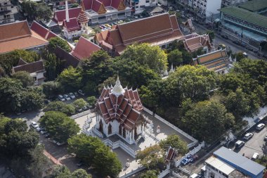 Samut Prakan, Tayland 'da Samut Prakan ili' nde 7 Aralık 2023 tarihinde şehir merkezi tapınağı..