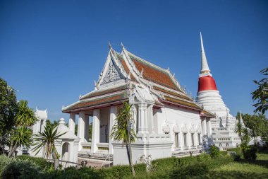 Tayland, Samut Prakan - 7 Aralık 2023: Wat Phra Samut Chedi Tayland 'ın Samut Prakan kentinde.