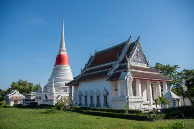 Tayland, Samut Prakan - 7 Aralık 2023: Wat Phra Samut Chedi Tayland 'ın Samut Prakan kentinde.