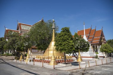 7 Aralık 2023 'te Tayland' ın Phra Pradaeng kasabasında Samut Prakan kenti yakınlarında Wat Klang