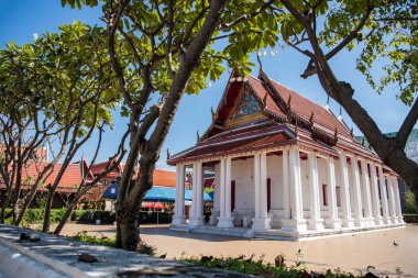 Wat Songtham, 7 Aralık 2023 'te Tayland' ın Phra Pradaeng kentinde Samut Prakan kenti yakınlarında..