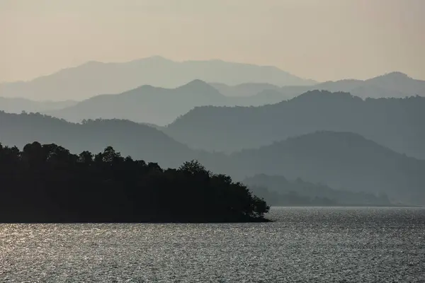 Paisaje Naturaleza Presa Del Lago Kaeng Krachan Parque Nacional Kaeng — Foto de Stock