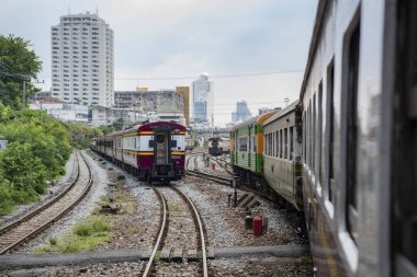 Tayland 'ın Bangkok şehrindeki Hua Lamphong Tren İstasyonu' na varış. Tayland, Bangkok, 6 Kasım 2023