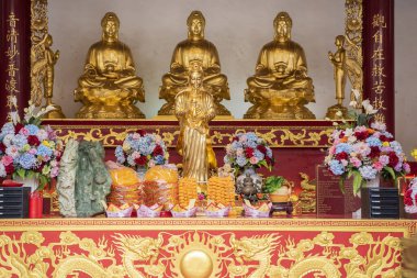 the Canton Shrine in China Town in the city of Bangkok in Thailand.  Thailand, Bangkok, November, 8, 2023 clipart