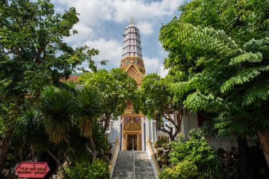 Çin 'deki Wat Chakkrawat Tayland' ın Bangkok şehrinde. Tayland, Bangkok, 8 Kasım 2023