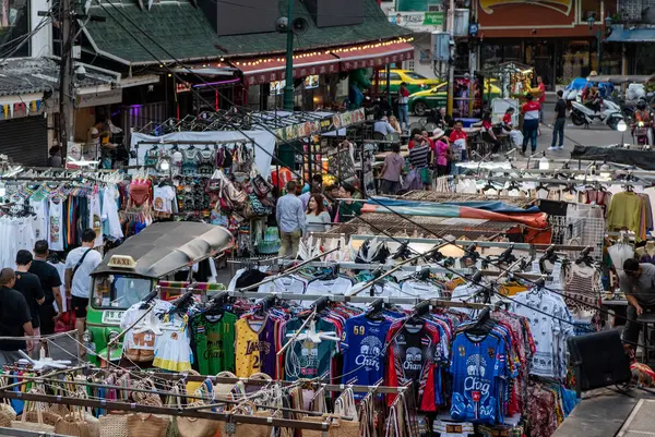 Den Nya Rena Marketstreet Och Turistplats Khao San Road Banglamphu Royaltyfria Stockbilder
