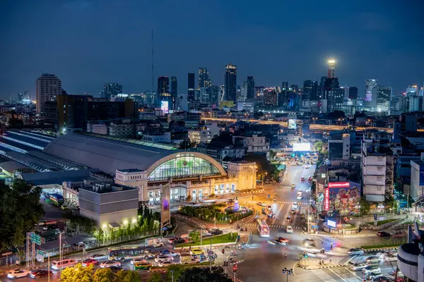 Staré Hua Lamphong Nádraží Číně Město Městě Bangkok Thajsku Thajsko Stock Fotografie