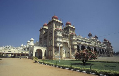 Mysore Palace or Amba Vilas Palace in the city of Mysore in the Province of Karnataka in India.   clipart