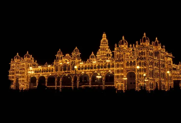 stock image Mysore Palace or Amba Vilas Palace in the city of Mysore in the Province of Karnataka in India.  