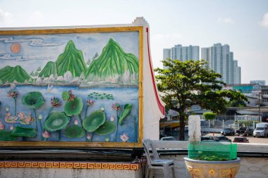 Pattaya City yakınlarındaki Naklua City 'deki Poi Sian Jow Tapınağı' nda ve Tayland 'daki Chonburi şehrinde bir resim, Pattaya, Kasım 2024