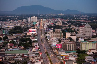 Sukhumvit Yolu ve Tayland, Tayland, Rayong 'daki Rayong Şehri manzarası, 27 Ekim 2024