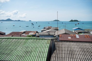 Tayland, Tayland, Sattahip, 29 Ekim 2024 'te Chonburi iline bağlı eski Sattahip kasabası ve sahil manzarası