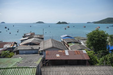 Tayland, Tayland, Sattahip, 29 Ekim 2024 'te Chonburi' de eski kasaba ve sahil manzarası