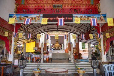 Tayland, Tayland, Sattahip, 30 Ekim 2024 'te Chonburi' nin eski Sattahip kasabasındaki Wat Sattahip.