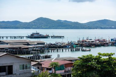 Tayland, Tayland, Sattahip, 29 Ekim 2024 'te Chonburi' de eski kasaba ve sahil manzarası
