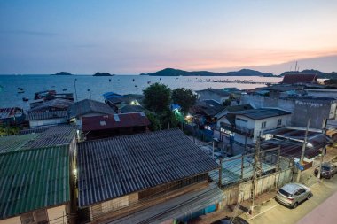 Tayland, Tayland, Sattahip, 29 Ekim 2024 'te Chonburi' de eski kasaba ve sahil manzarası