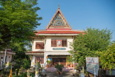 Wat Chimphli Sutthawat Tayland 'ın Nonthaburi eyaletindeki Pak Kret şehrindeki Ko Kret Adası' nda. Tayland, Pak Kret, 10 Kasım 2024
