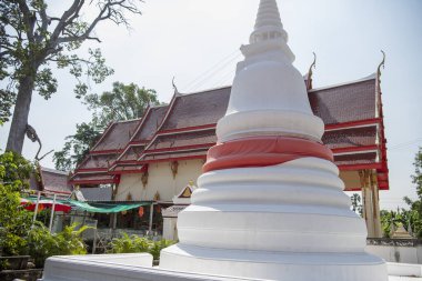 Tayland, Nonthaburi 'deki Pak Kret şehrindeki Ko Kret Adası' nda Wat Sao Tanga Tangası. Tayland, Pak Kret, 10 Kasım 2024