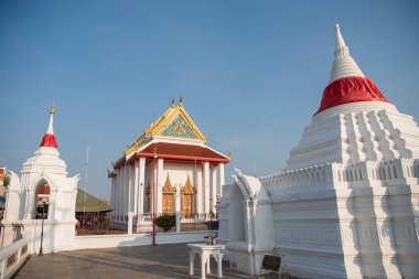 Tayland 'ın Nonthaburi şehrindeki Pak Kret şehrindeki Ko Kret Adası' ndaki Wat Paramai Yikawat, Kasım, 10, 2024