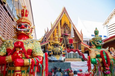 Tayland 'ın Nonthaburi iline bağlı Pak Kret şehrindeki Wat Boa, 11 Kasım 2024