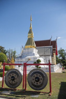 Wat Phrathat Kham Kaen Tayland 'ın Khon Kaen ilinde. Tayland, Khon Kaen, 8 Aralık 2024