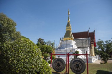 Wat Phrathat Kham Kaen Tayland 'ın Khon Kaen ilinde. Tayland, Khon Kaen, 8 Aralık 2024