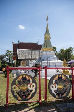Wat Phrathat Kham Kaen Tayland 'ın Khon Kaen ilinde. Tayland, Khon Kaen, 8 Aralık 2024