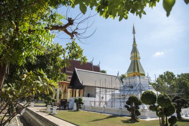 Wat Phrathat Kham Kaen Tayland 'ın Khon Kaen ilinde. Tayland, Khon Kaen, 8 Aralık 2024