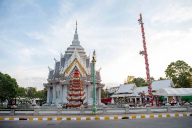 Khon Kaen Şehir Merkezi 'ndeki Şehir Sütun Tapınağı ve Tayland' daki Khon Kaen ili. Tayland, Khon Kaen, 8 Aralık 2024