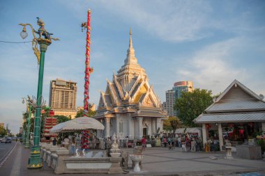 Khon Kaen Şehir Merkezi 'ndeki Şehir Sütun Tapınağı ve Tayland' daki Khon Kaen ili. Tayland, Khon Kaen, 8 Aralık 2024