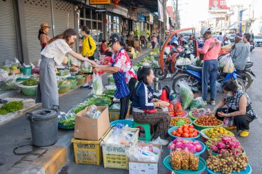 Khon Kaen 'in şehir merkezindeki belediye marketi ve Tayland' daki Khon Kaen ili. Tayland, Khon Kaen, 4 Aralık 2024