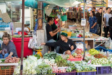Khon Kaen 'in şehir merkezindeki belediye marketi ve Tayland' daki Khon Kaen ili. Tayland, Khon Kaen, 4 Aralık 2024