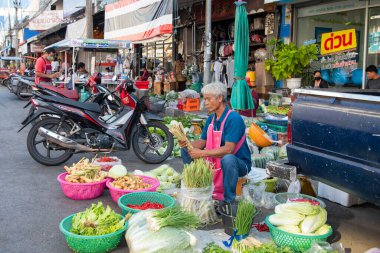 Khon Kaen 'in şehir merkezindeki belediye marketi ve Tayland' daki Khon Kaen ili. Tayland, Khon Kaen, 4 Aralık 2024