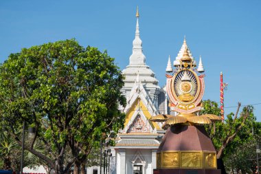 Khon Kaen Şehir Merkezi 'ndeki Şehir Sütun Tapınağı ve Tayland' daki Khon Kaen ili. Tayland, Khon Kaen, 4 Aralık 2024