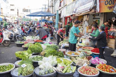 Khon Kaen 'in şehir merkezindeki belediye marketi ve Tayland' daki Khon Kaen ili. Tayland, Khon Kaen, 4 Aralık 2024