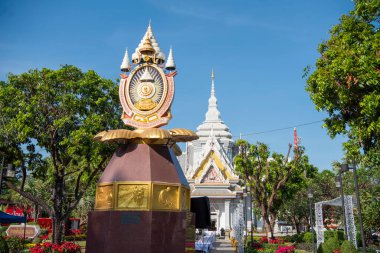 Khon Kaen Şehir Merkezi 'ndeki Şehir Sütun Tapınağı ve Tayland' daki Khon Kaen ili. Tayland, Khon Kaen, 4 Aralık 2024