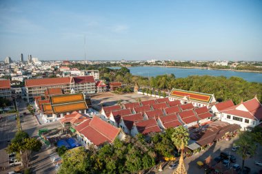 Phra Mahathat Kaen Nakhon, Tayland 'ın Khon Kaen ilinin şehir merkezinde. Tayland, Khon Kaen, 4 Aralık 2024