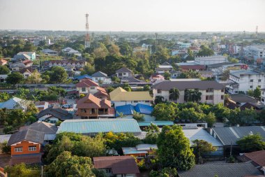 Tayland 'da Khon Kaen ilinin şehir merkezinin manzarası. Tayland, Khon Kaen, 4 Aralık 2024