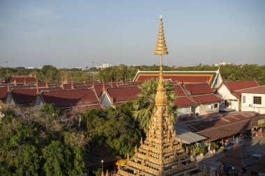 Phra Mahathat Kaen Nakhon, Tayland 'ın Khon Kaen ilinin şehir merkezinde. Tayland, Khon Kaen, 4 Aralık 2024