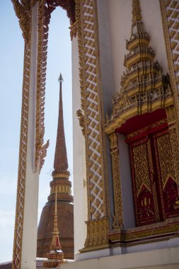 Wat That Chedi, Khon Kaen şehir merkezinde ve Khon Kaen, Tayland 'da. Tayland, Khon Kaen, 5 Aralık 2024