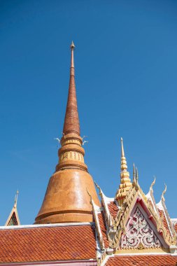 Wat That Chedi, Khon Kaen şehir merkezinde ve Khon Kaen, Tayland 'da. Tayland, Khon Kaen, 5 Aralık 2024