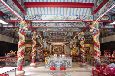 Kentteki Bung Tao Gong Ma Çin Tapınağı ve Tayland 'daki Khon Kaen. Tayland, Khon Kaen, 5 Aralık 2024